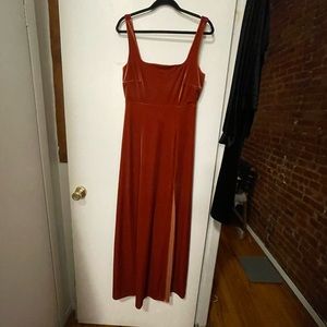 Alex Velvet Bridesmaids Dress Birdy Grey